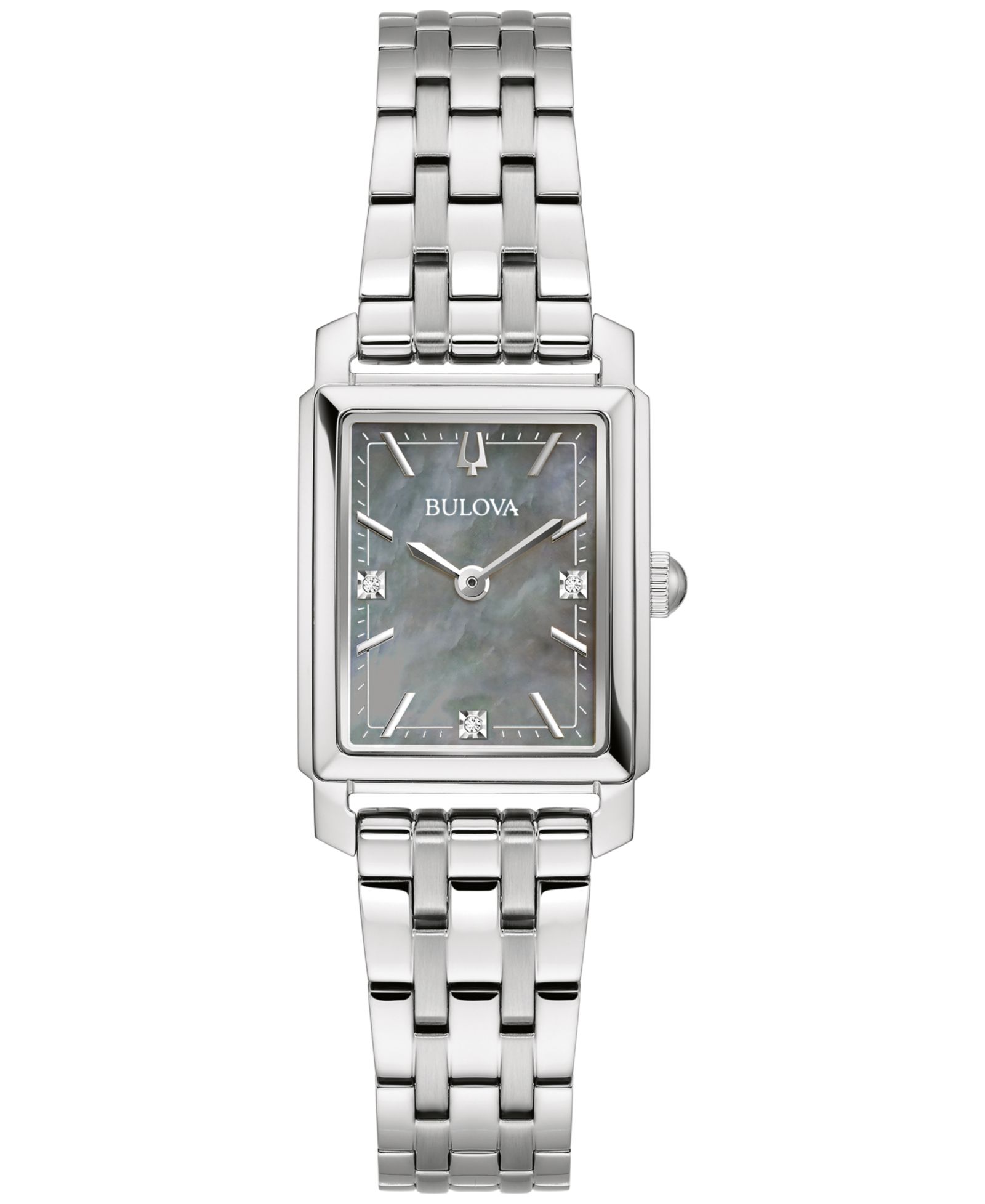 Часы Bulova Women's Sutton Diamond Accent Stainless Steel Bracelet 21mm