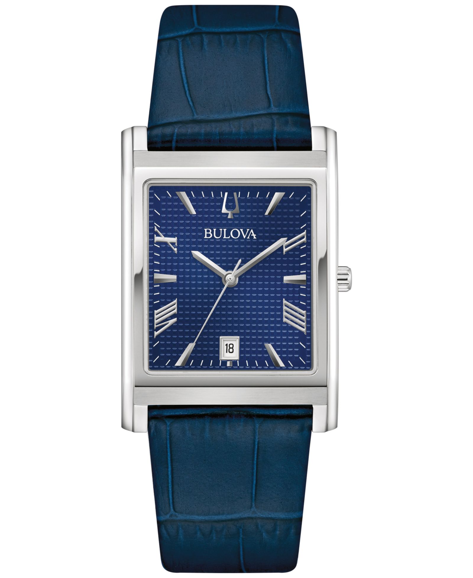 Мужские часы Bulova Sutton Blue Leather Strap 29mm