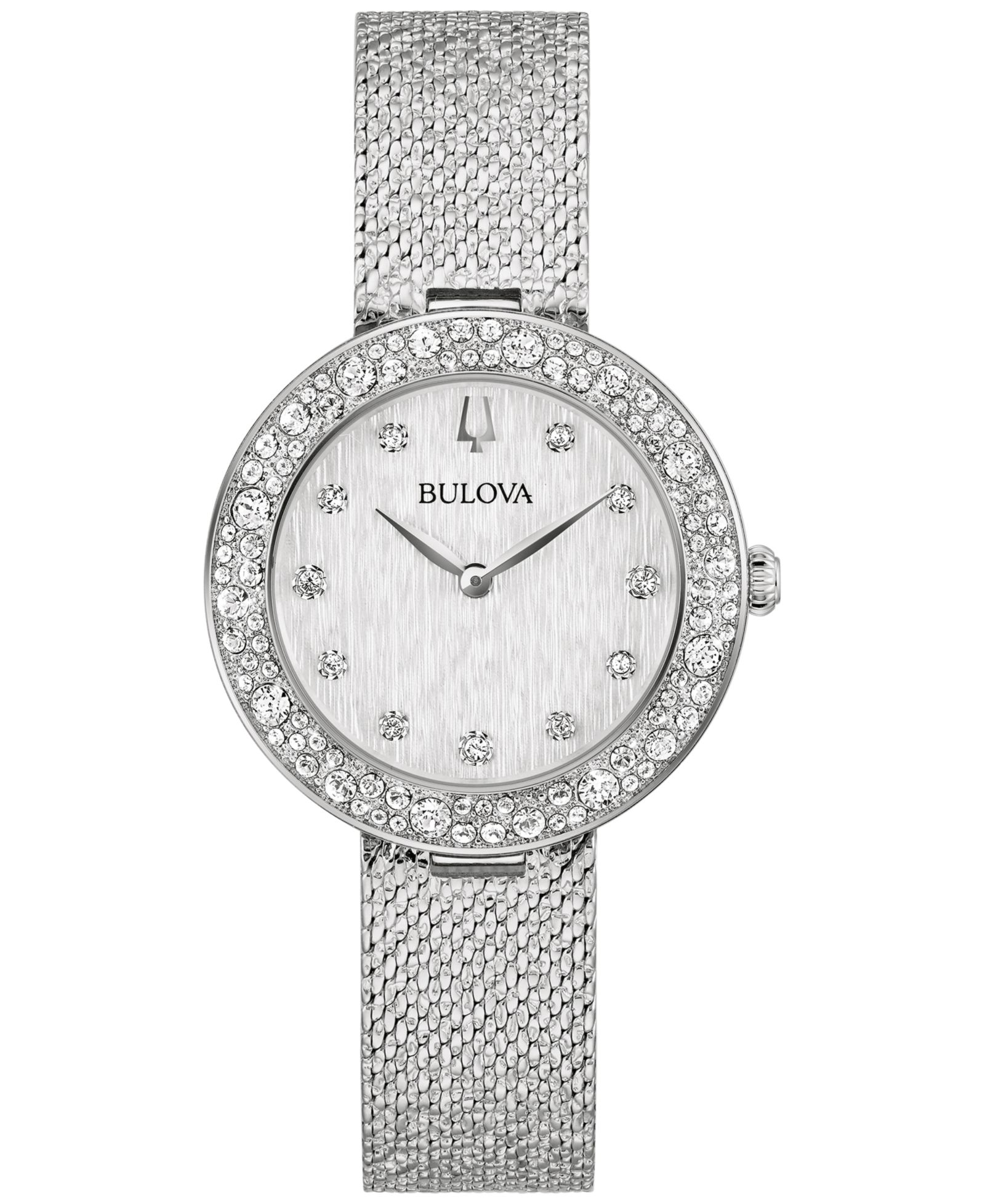 Bulova Women's Crystal Stainless Steel Mesh Bracelet Watch 32mm
