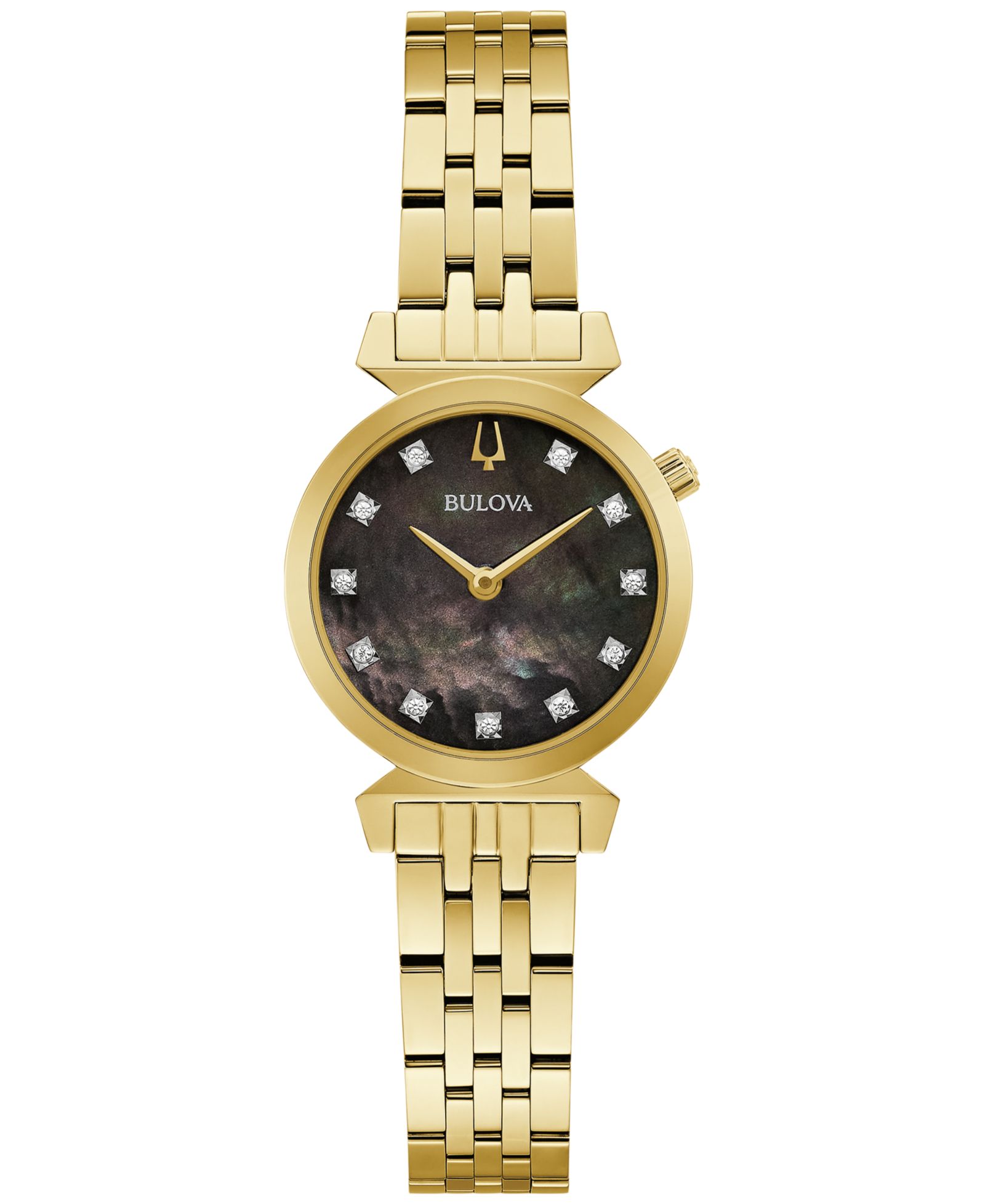 Часы Bulova Women's Regatta Diamond Accent Gold-Tone Stainless Steel Bracelet 24mm