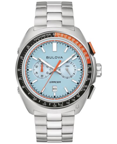Bulova Мужские часы Chronograph Racer со стальным браслетом 42mm
