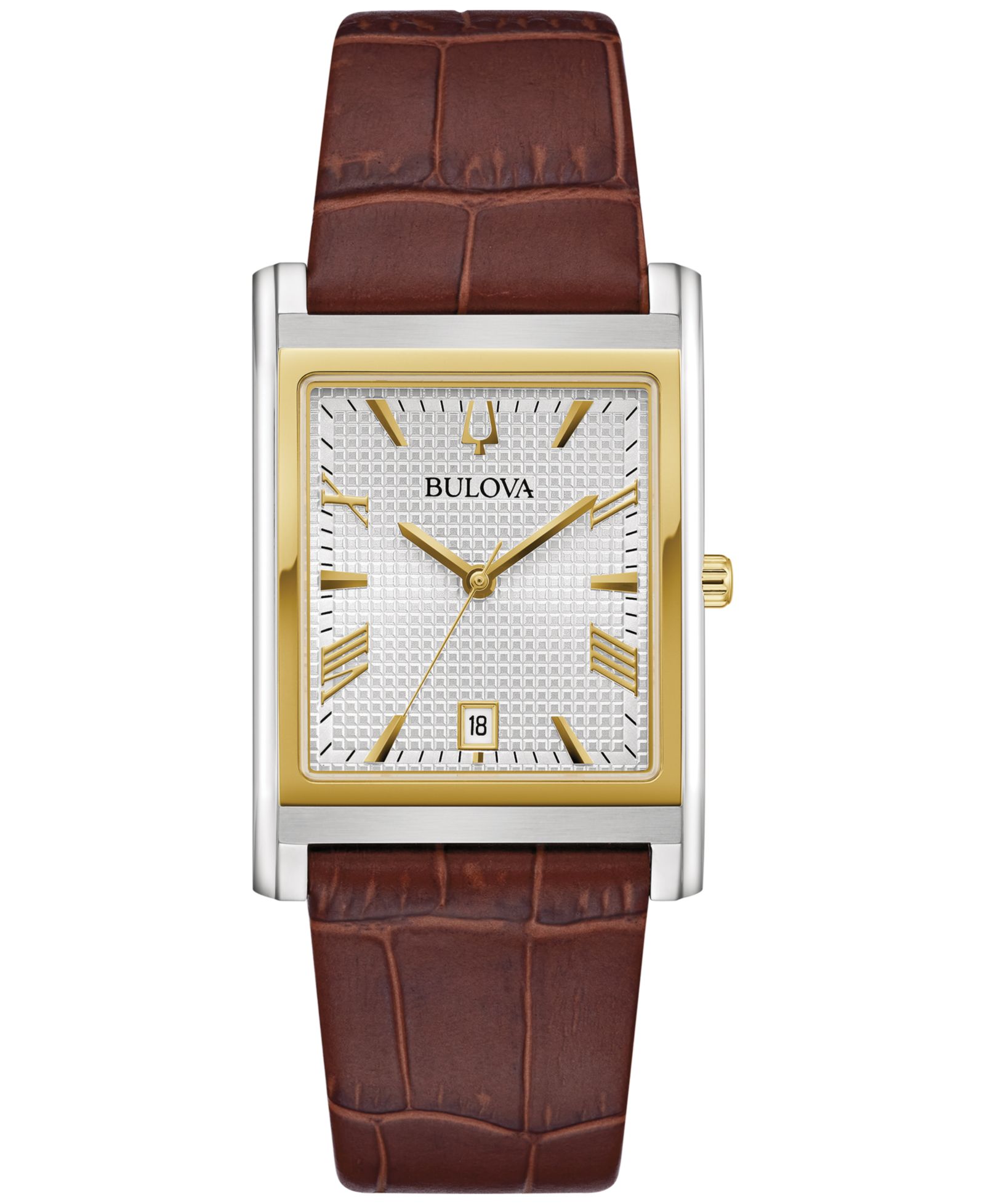 Мужские часы Bulova Sutton Brown Leather Strap 29mm