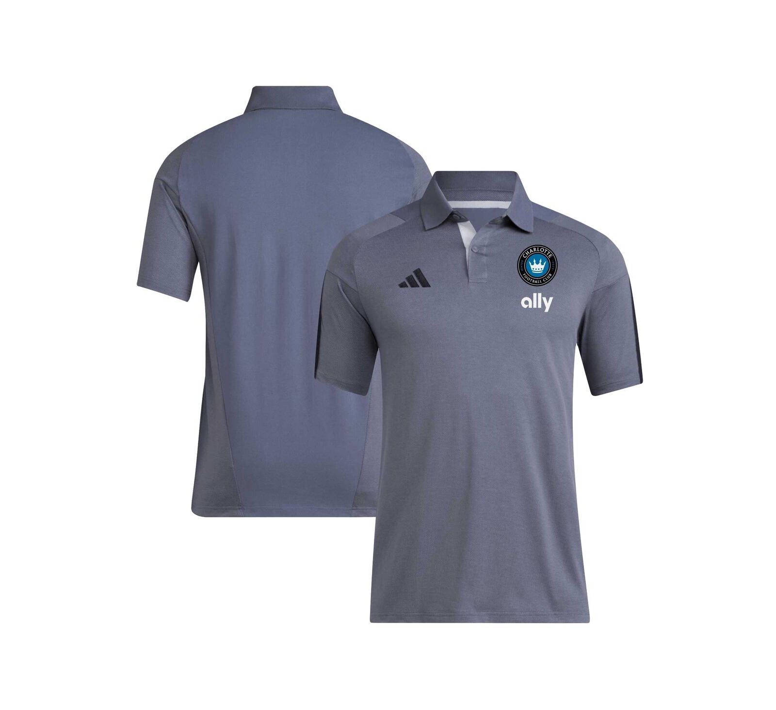 Мужская рубашка-поло Adidas Gray Charlotte FC 2024 Training
