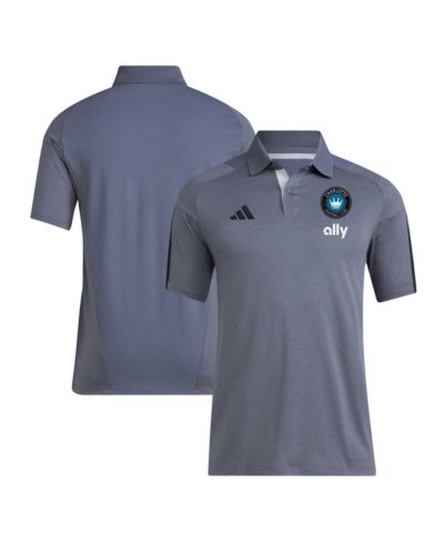 Adidas Men's Gray Charlotte FC 2024 Training Polo Shirt