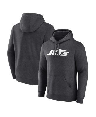 Мужской свитшот с капюшоном Fanatics Charcoal New York Jets Primary Logo