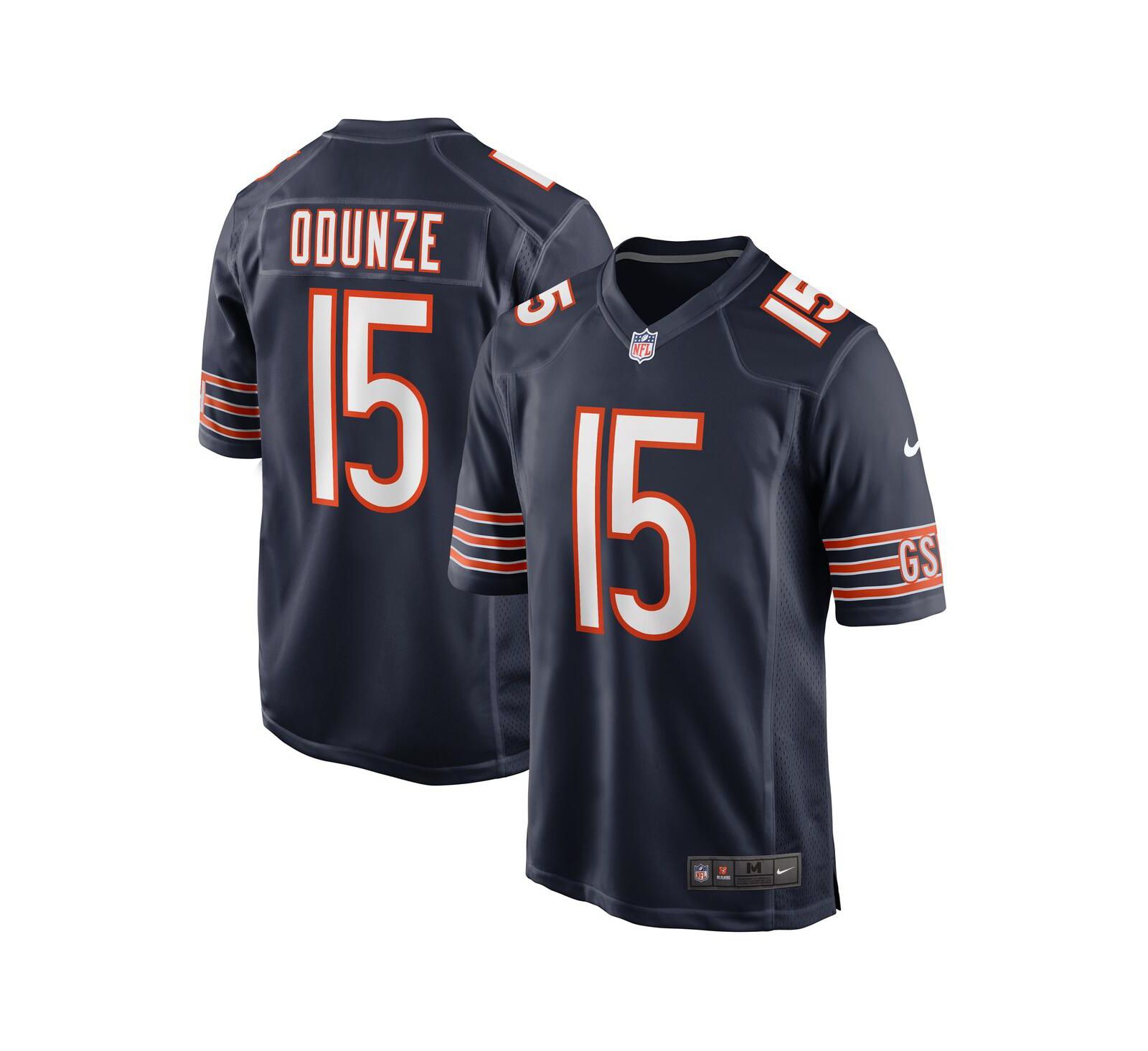 Мужская игровая джерси Nike Rome Odunze Navy Chicago Bears 2024 NFL Draft First Round Pick Player