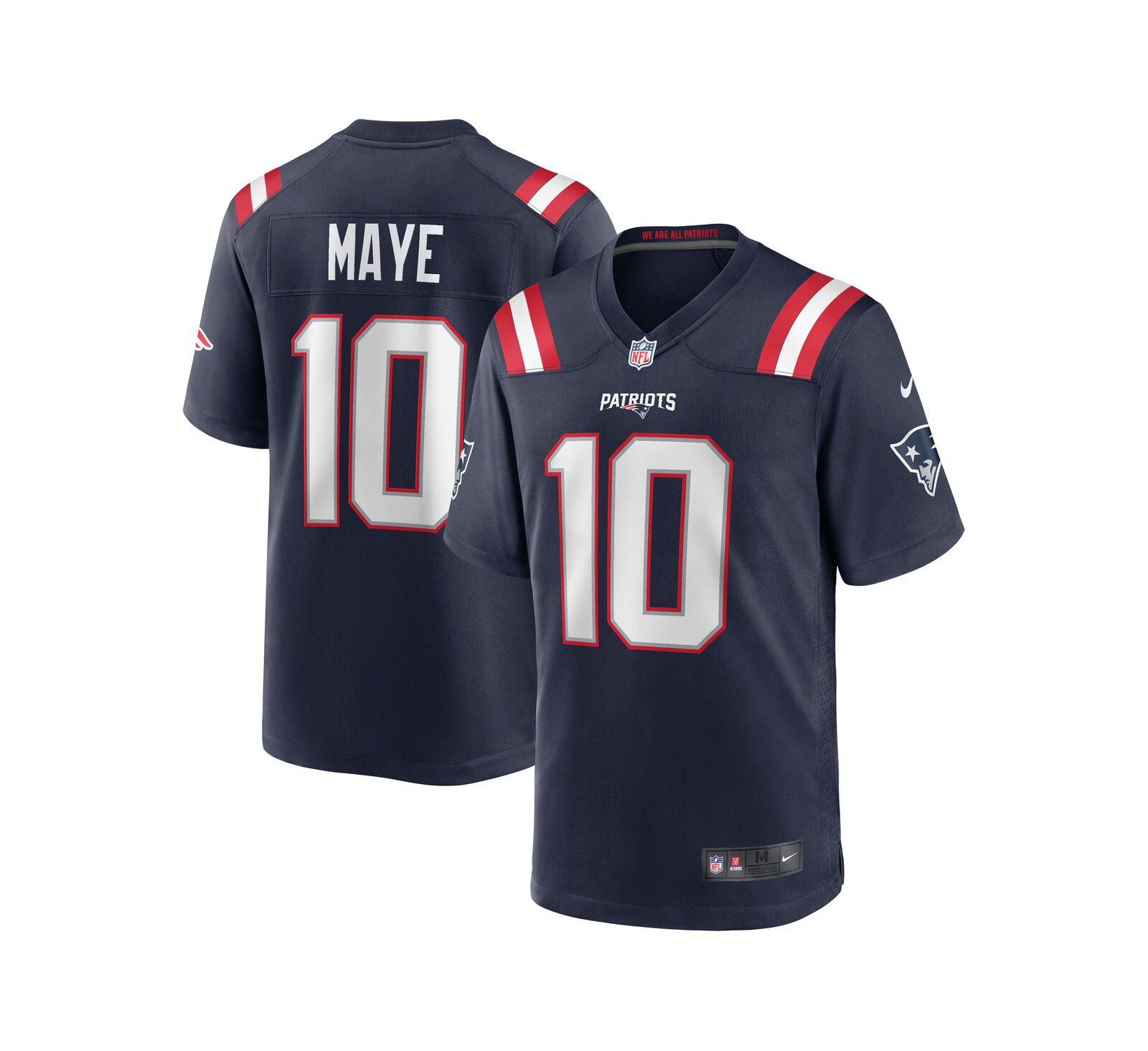 Nike Men's Drake Maye New England Patriots 2024 NFL Draft First Round Pick Player Game Jersey