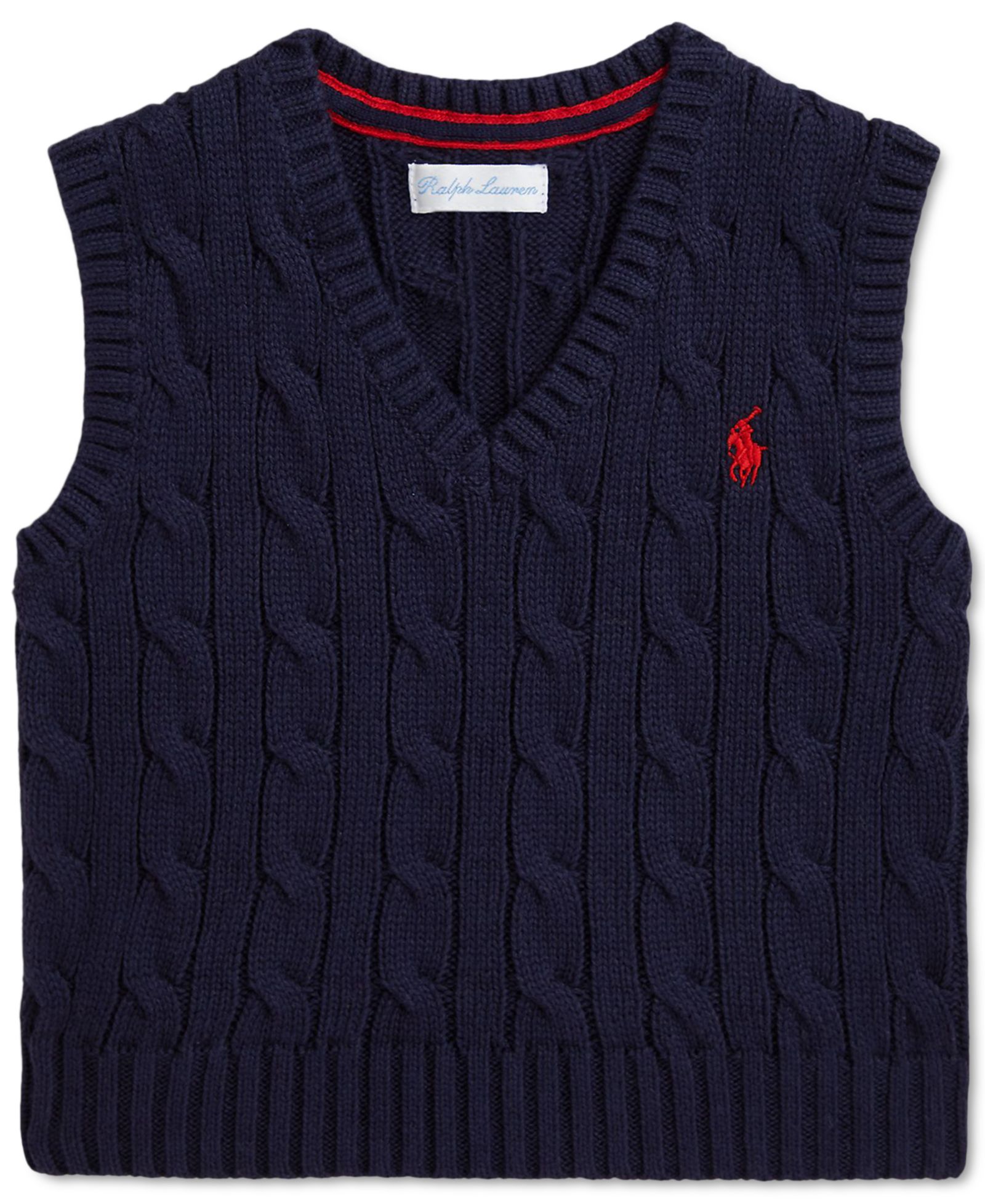 Детский хлопковый вязаный жилет Polo Ralph Lauren