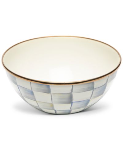 Маленькая повседневная миска Mackenzie-Childs Sterling Check, 40-oz.