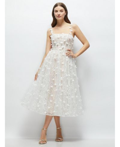 Женское миди-платье Dessy Collection с 3D вышивкой и корсетом