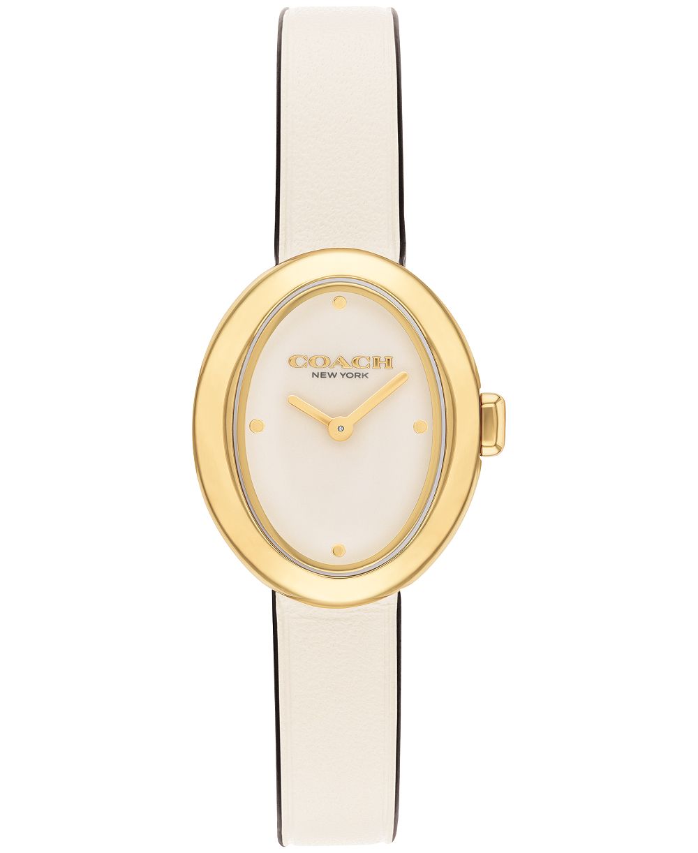 COACH Women's Chalk Sammy Leather Strap Watch 22.5mm