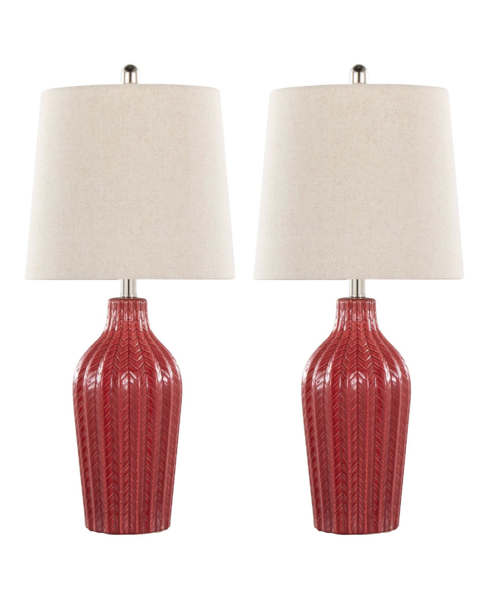 Настольная лампа Lumisource Rockwell 24" Contemporary Ceramic - Set of 2 Table Lamp
