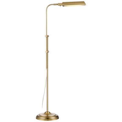 360 Lighting 57" Tall Plated Aged Brass Culver Traditional Pharmacy Floor Lamp with LED Adjustable Metal Shade