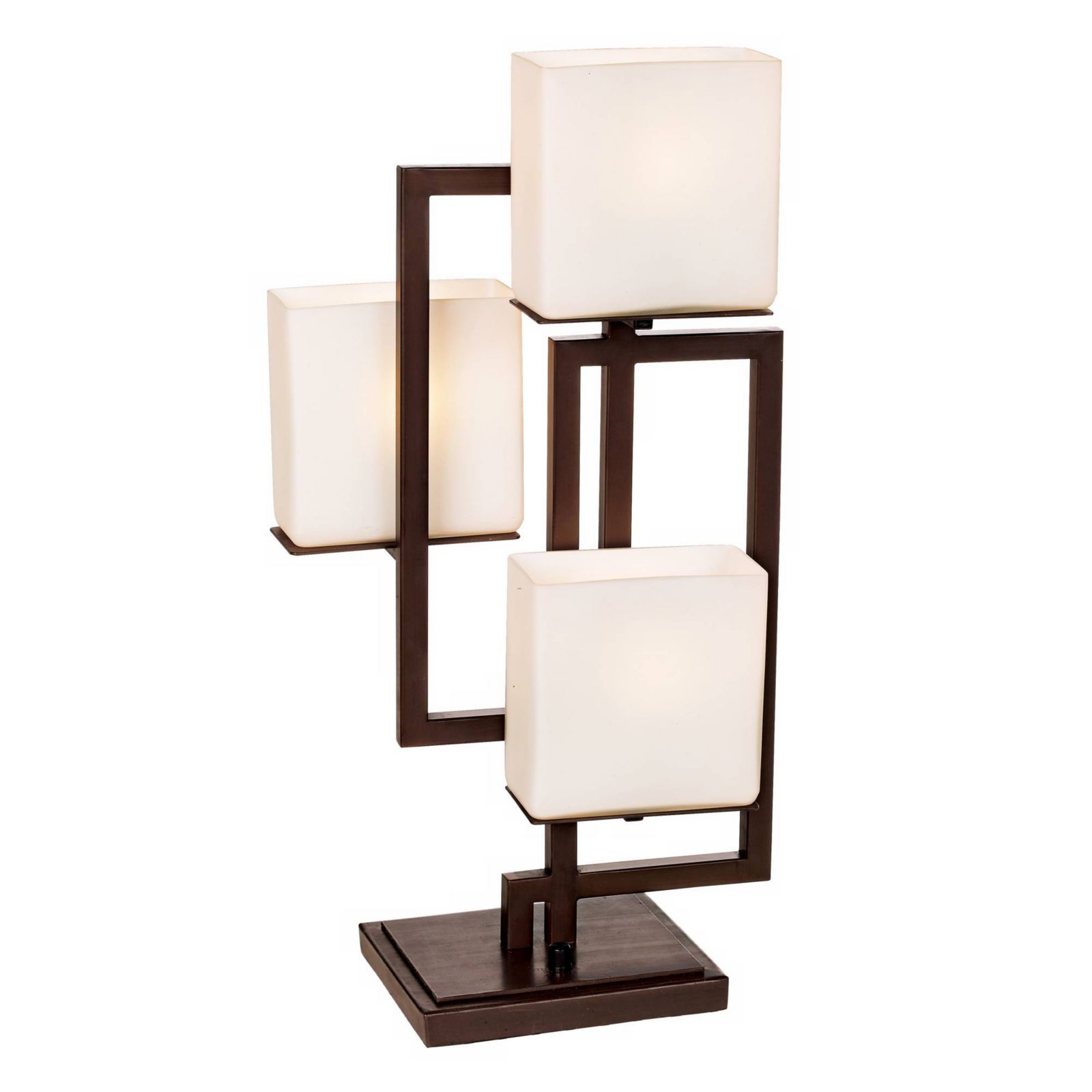 Possini Euro Design Lighting on the Square  Modern Table Lamp 24" High Roman Bronze  Metal Opal Glass Shade for Bedroom Living Room House Home Bedside