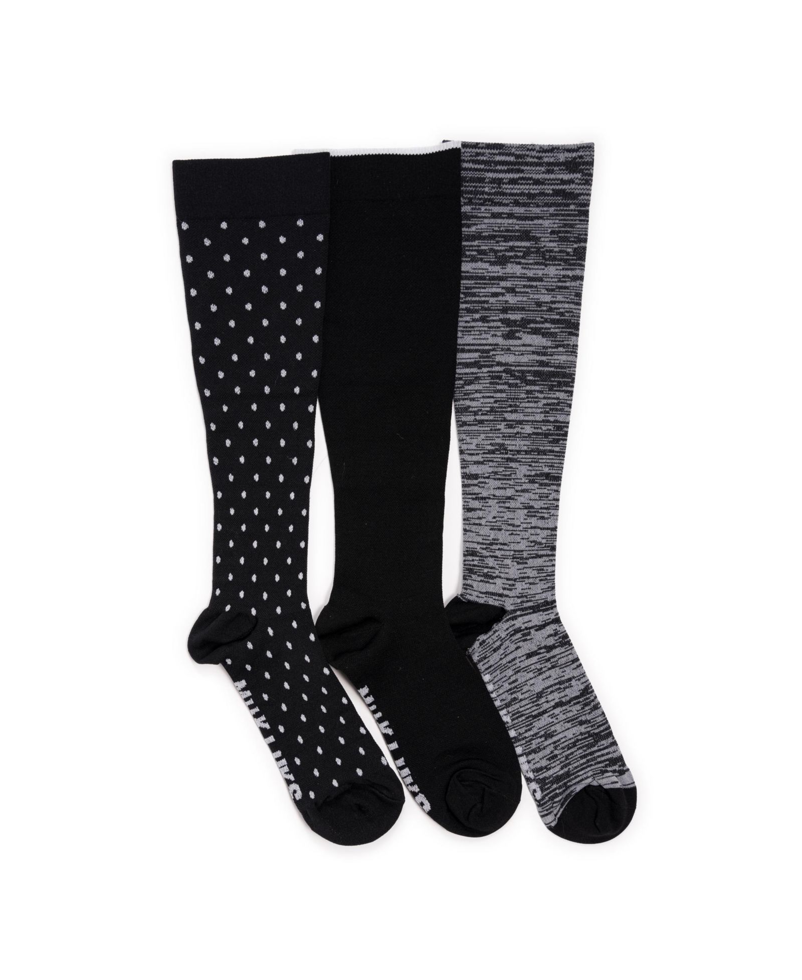 MUK LUKS Women's 3 Pair Pack Compression Socks