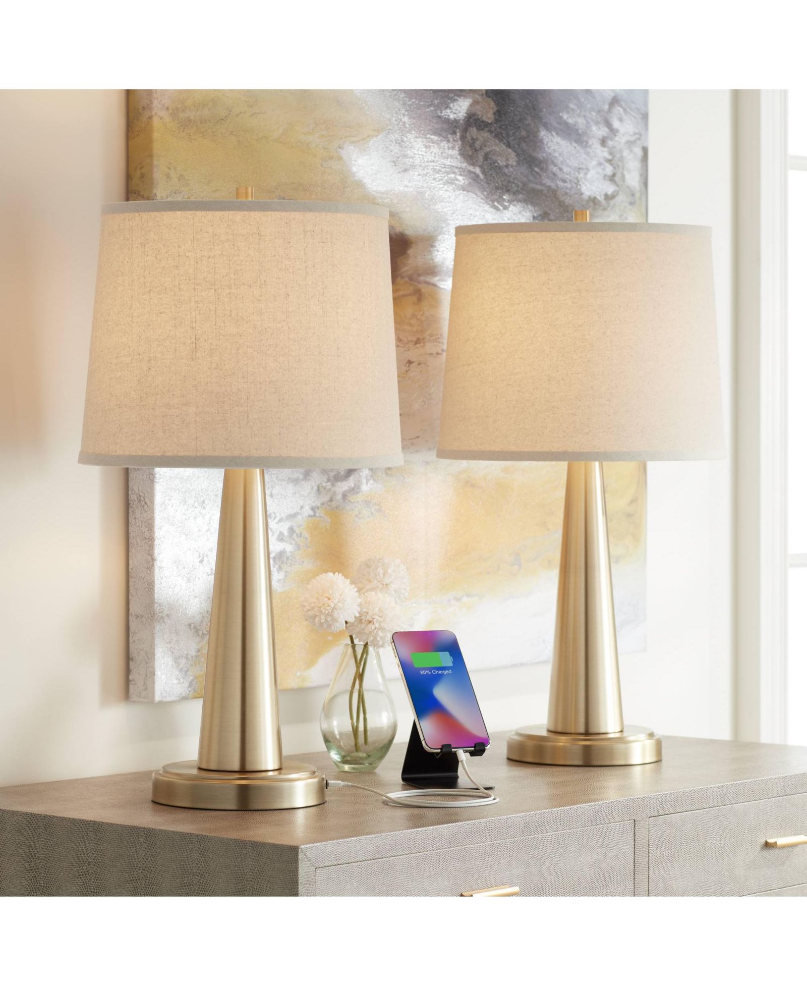 360 Lighting Настольные лампы Modern 25" High, комплект из 2 шт.