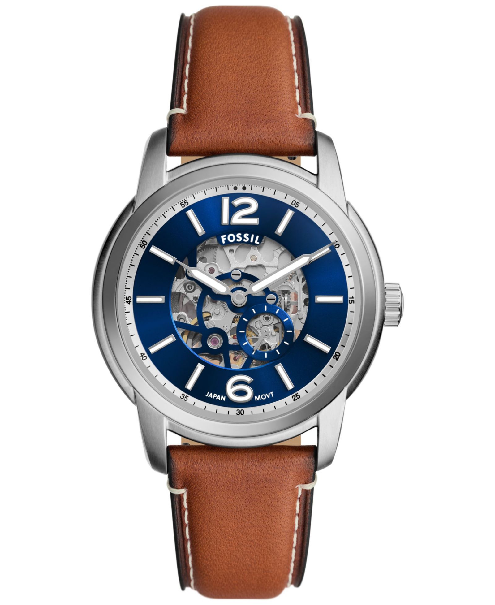 Часы Fossil Men's Heritage Automatic коричневые кожаные 43mm