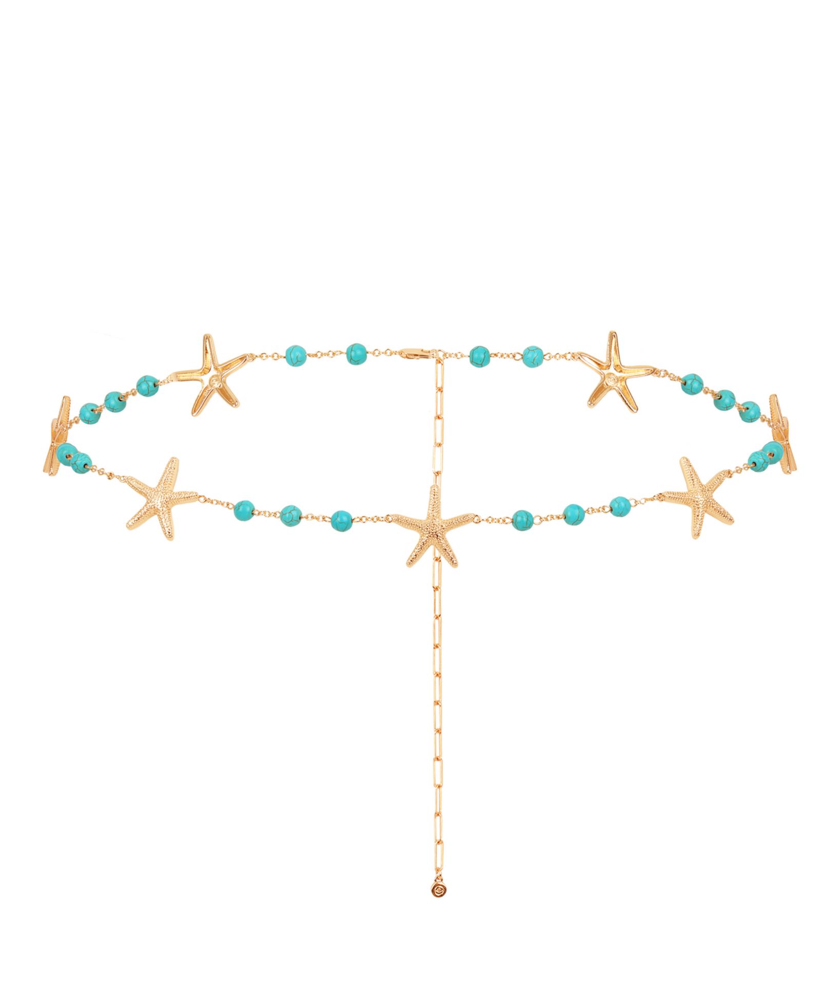 ETTIKA Starfish and Turquoise Linked Body Chain