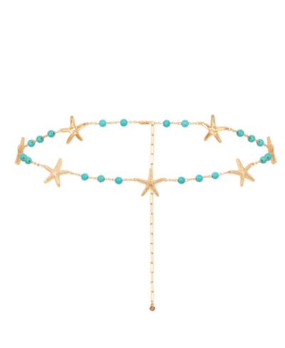 ETTIKA Starfish and Turquoise Linked Body Chain