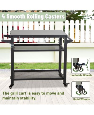 Streamdale Rust-Proof Outdoor Prep Table with Mobility