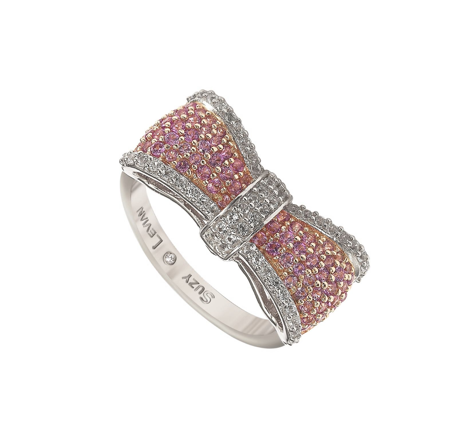 Suzy Levian New York Sapphire & Created White Sapphire Bow Band Ring