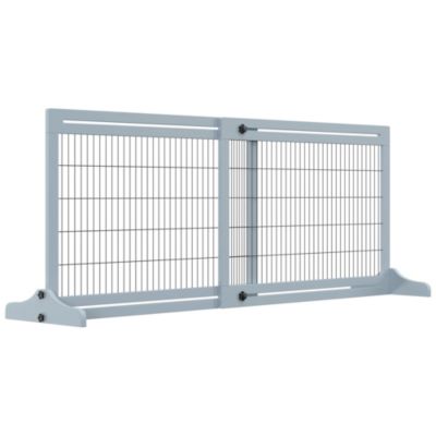 Streamdale Furniture Retractable Wooden Pet Gate for Easy Access Control