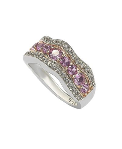 Suzy Levian New York Sapphire Curvy Frame Ring