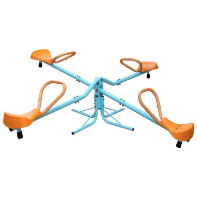 Streamdale Furniture Spinning Seesaw and Swivel Teeter Totter, Stainless Steel, 4-Seat, Ages 3-8