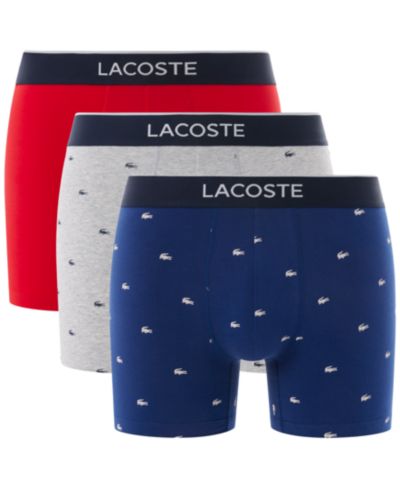 Lacoste Мужские боксеры-брифы из хлопка, 3-Pack