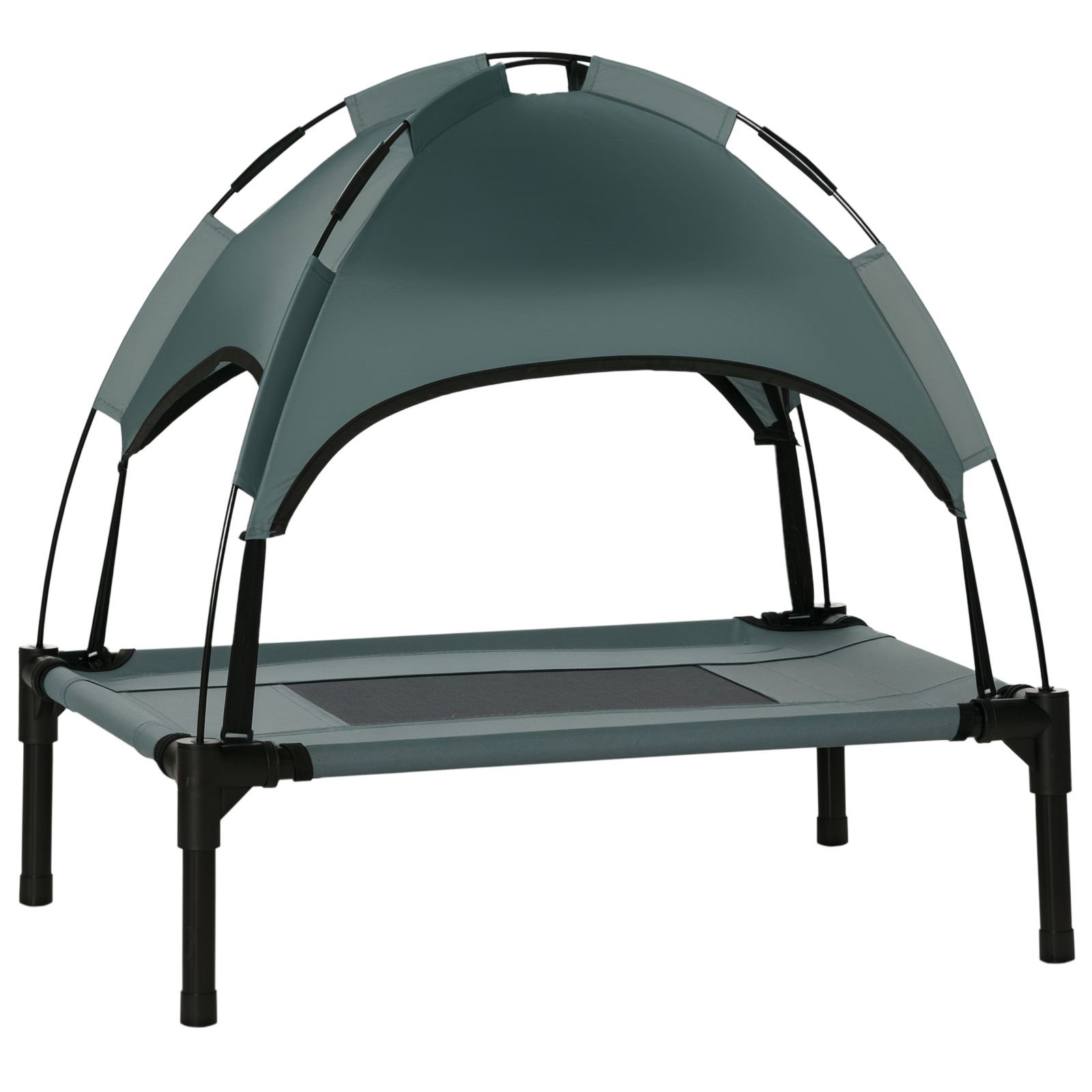 PawHut Elevated Dog Cot with UV Protection Canopy Shade, 36 inch,