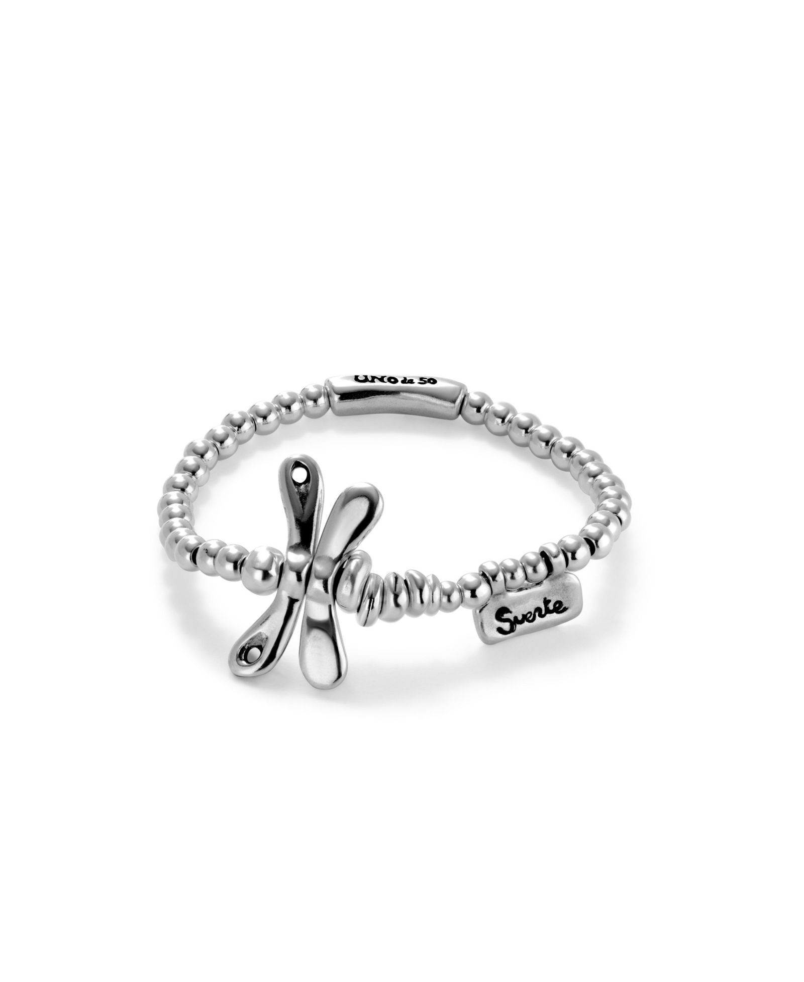 UNOde50 браслет Dragonfly, Sterling Silver Plated, эластичный