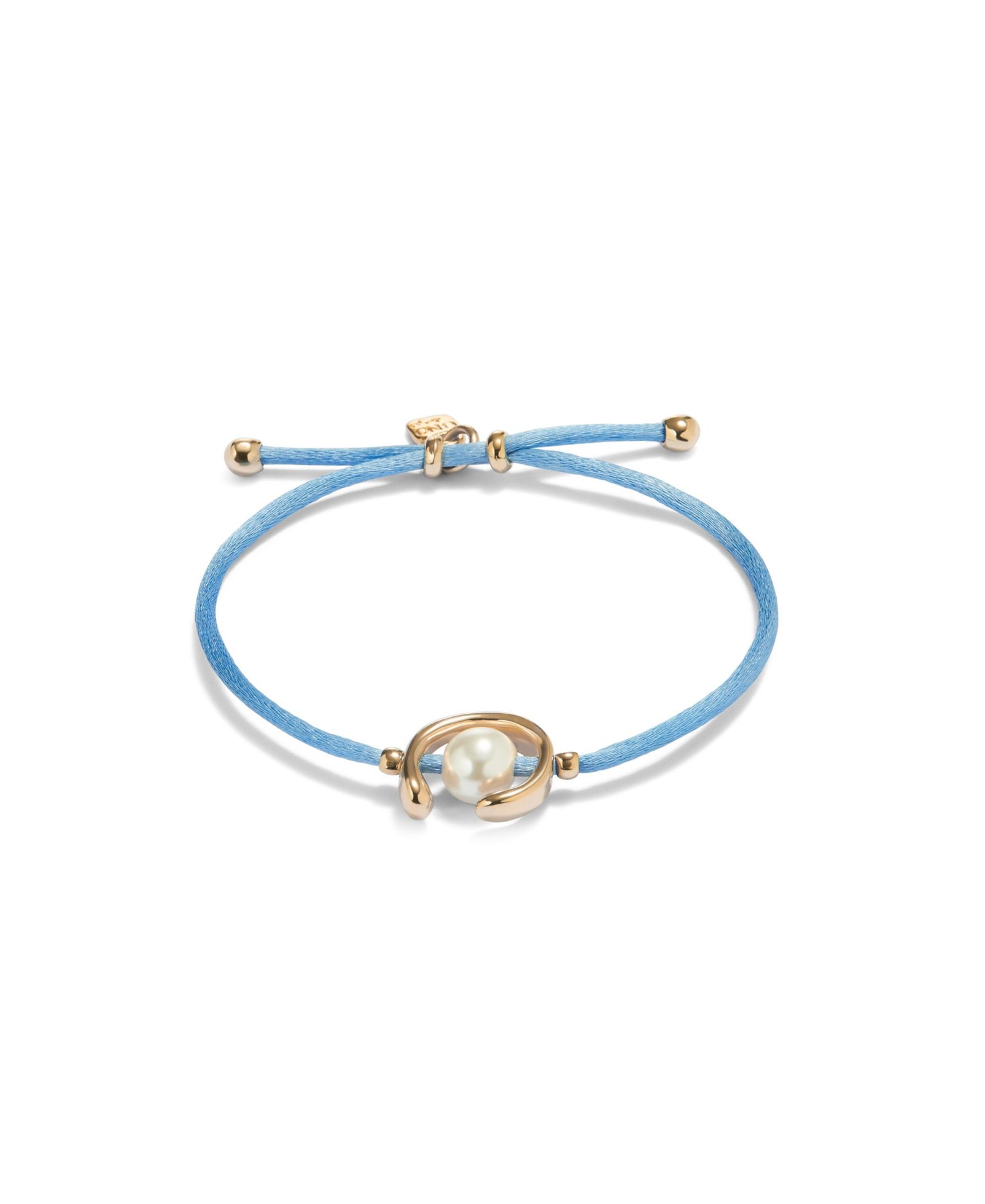 UNOde50 Браслет из кожи с жемчугом, Blue Thread
