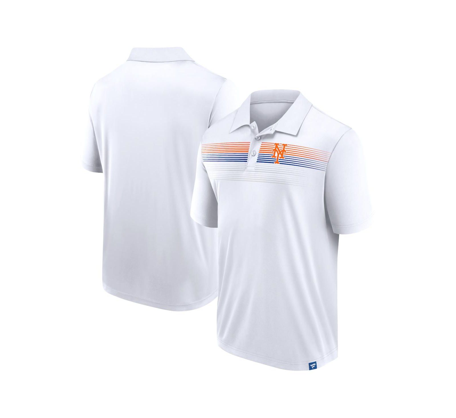 Fanatics Men's White New York Mets Big & Tall Victory For Us Interlock Polo Shirt