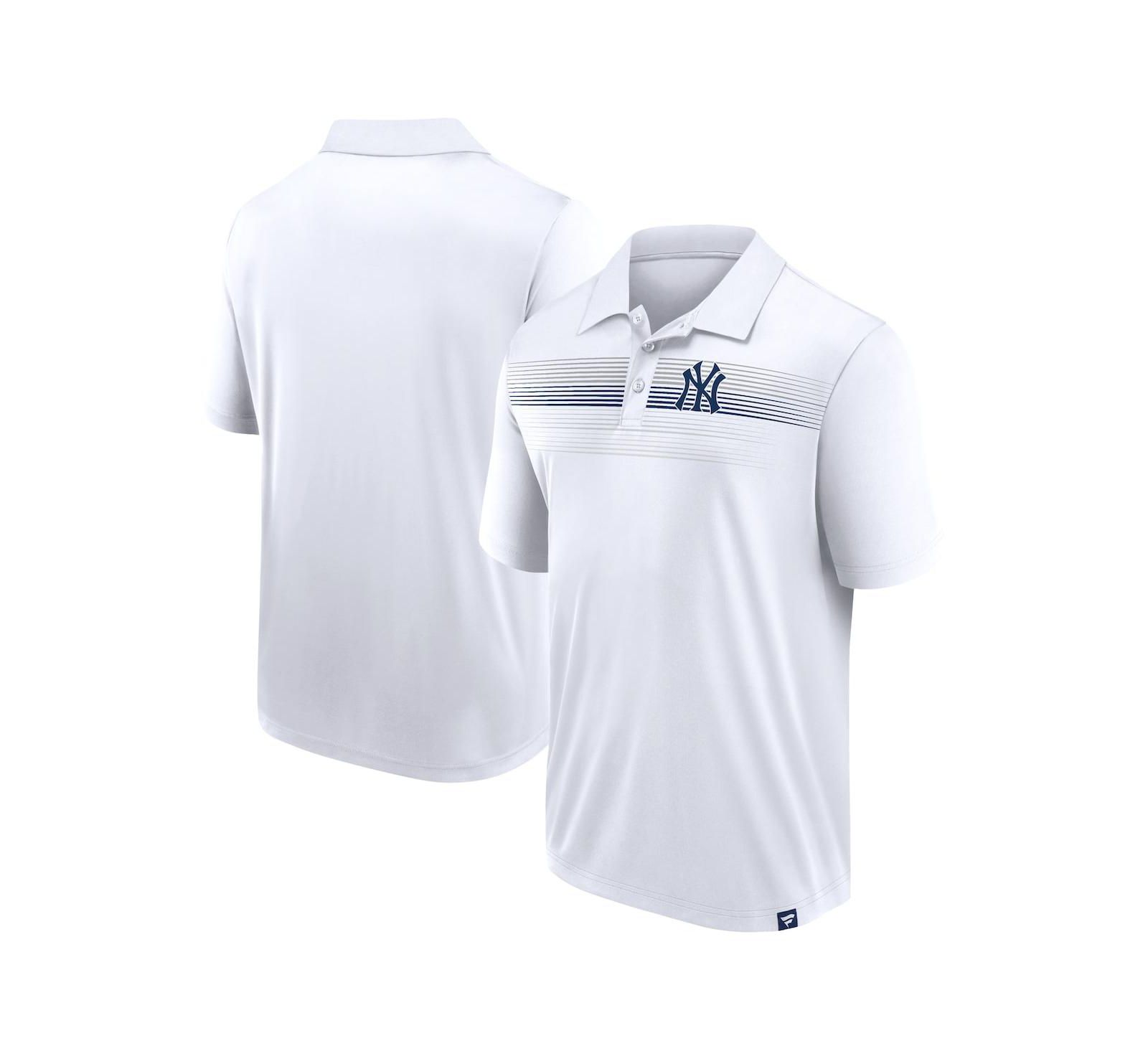 Fanatics Men's White New York Yankees Big & Tall Victory For Us Interlock Polo Shirt