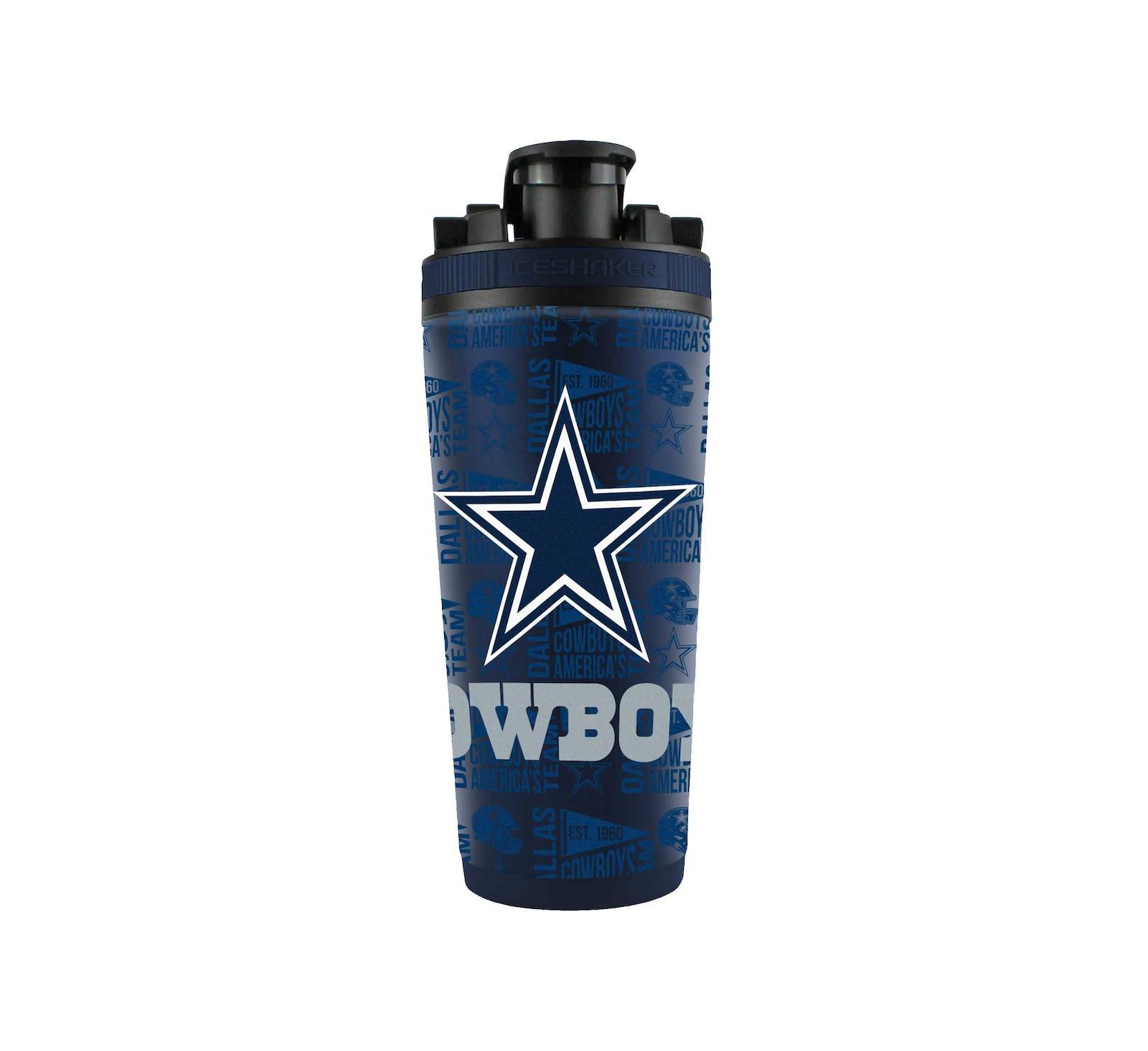 Wincraft Dallas Cowboys 26oz. 4D Stainless Steel Ice Shaker Bottle
