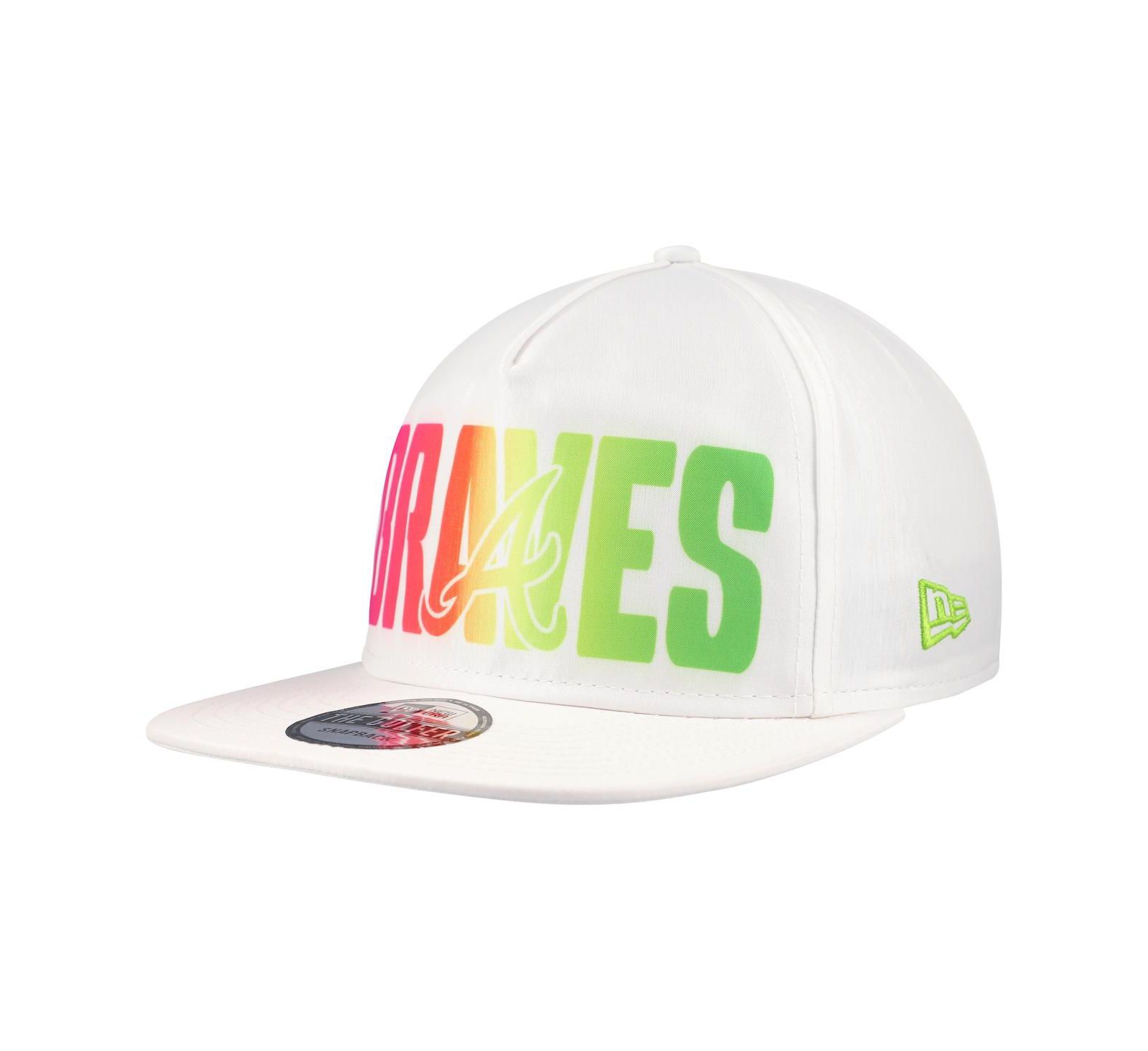 New Era Men's White Atlanta Braves Spring Spectrum Golfer Snapback Hat