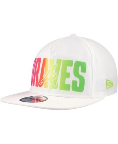 New Era Men's White Atlanta Braves Spring Spectrum Golfer Snapback Hat