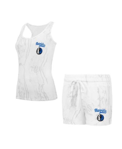 Concepts Sport Женский комплект из топа и шорт Dallas Mavericks Quartz, белый