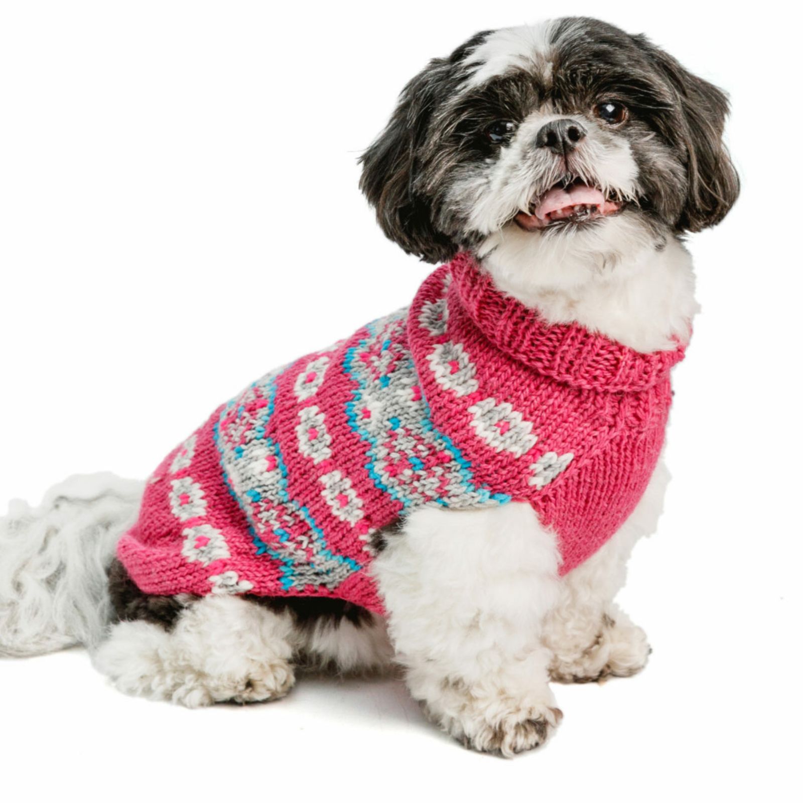 Свитер для собак Chilly Dog S Rose из альпаки в стиле Фейрисл