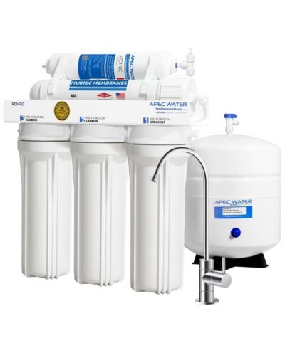 APEC Water Systems Ultimate 5-Stage Reverse Osmosis Water System, 90 GPD High Output, WQA Certified