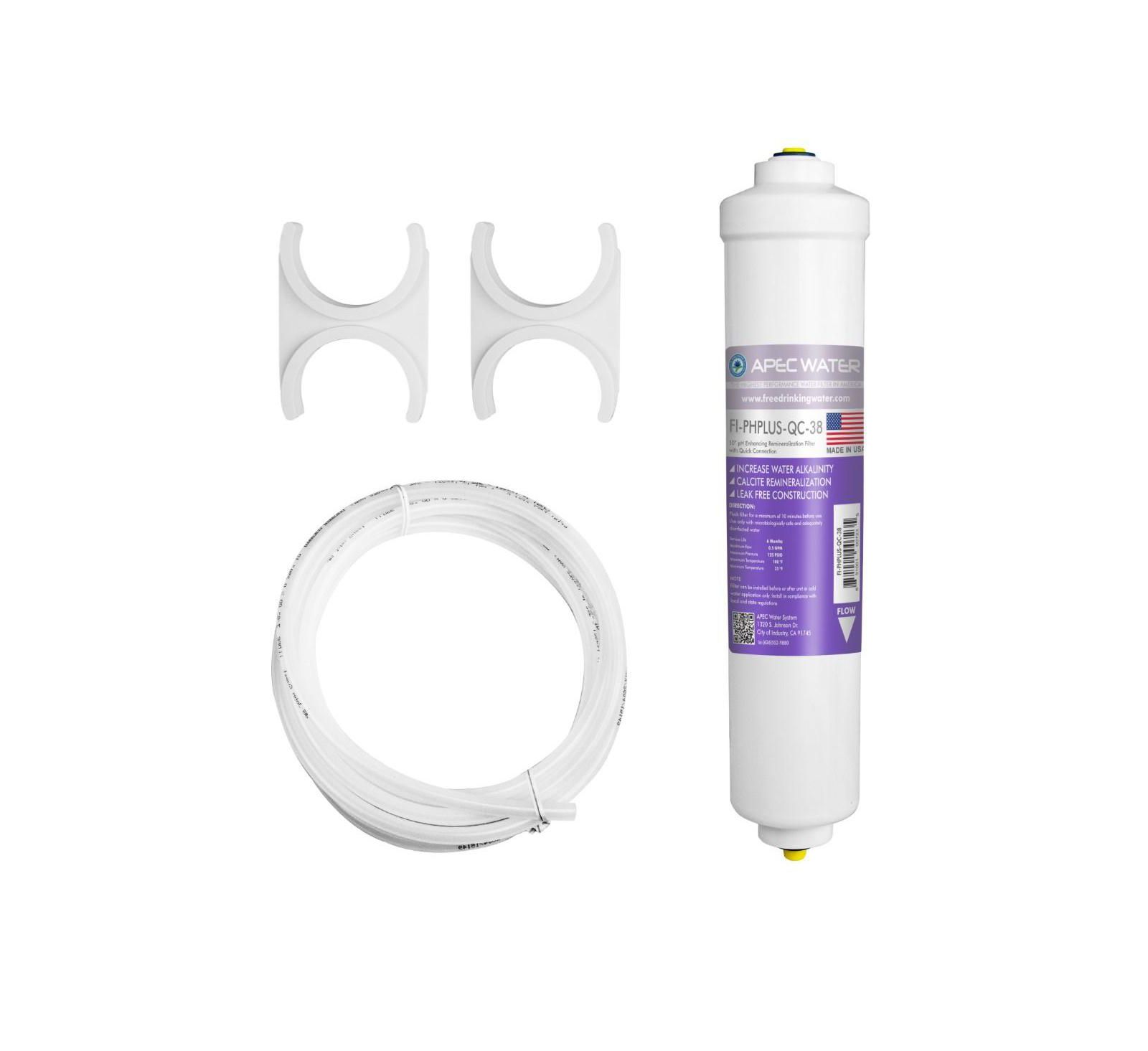 APEC Water Systems Calcite Acidic Water Neutralizer 10" Filter Kit - 3/8"D Tubing Quick Connect