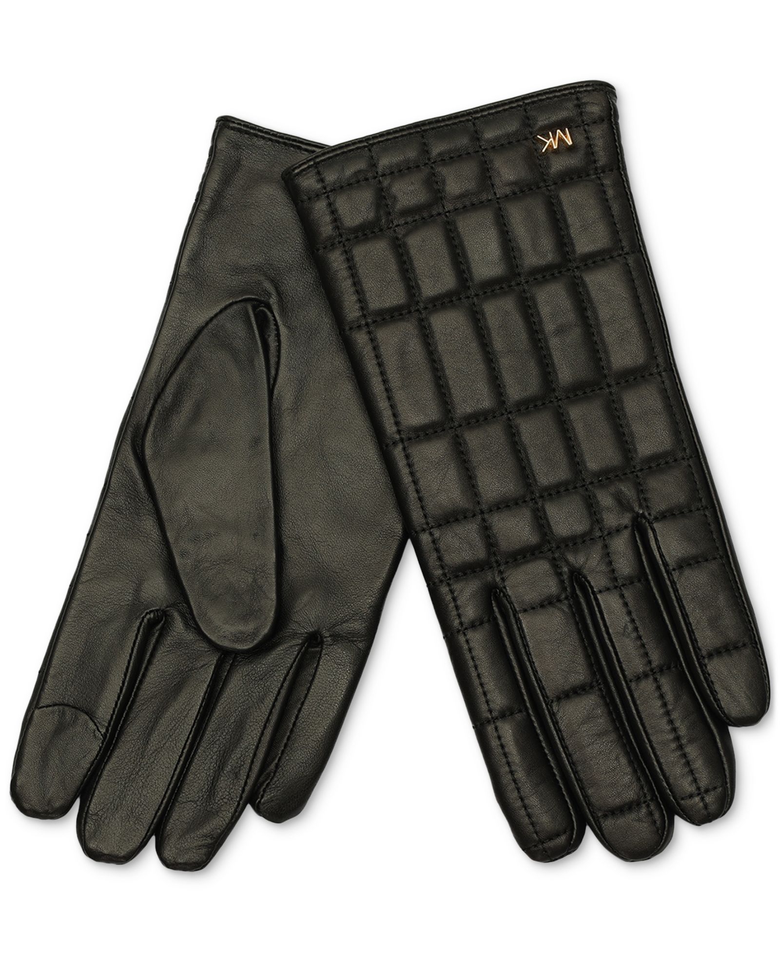 Women's Quilted Leather Tech Gloves