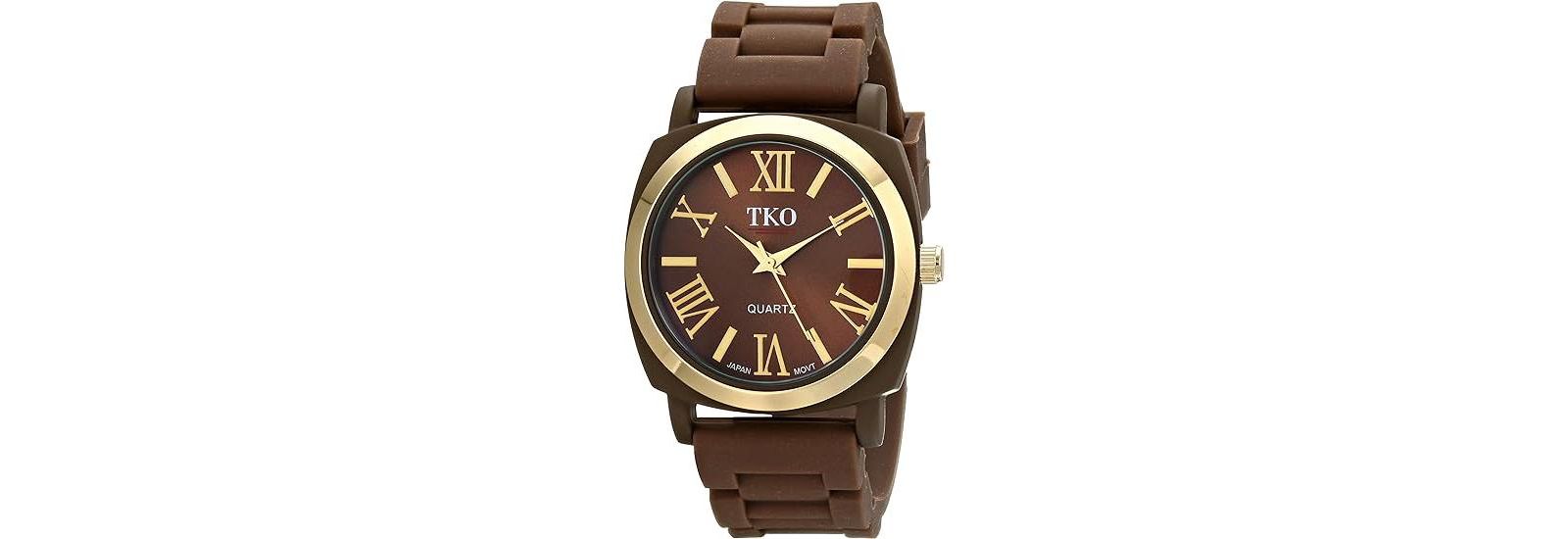 TKO Women's Brown Milano III Analog Display Quartz Watch with Flexible Rubber Band