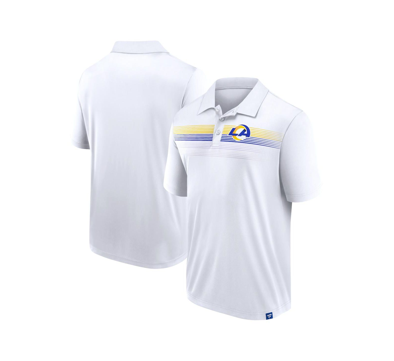 Мужская рубашка-поло Fanatics White Los Angeles Rams Big & Tall Sublimated