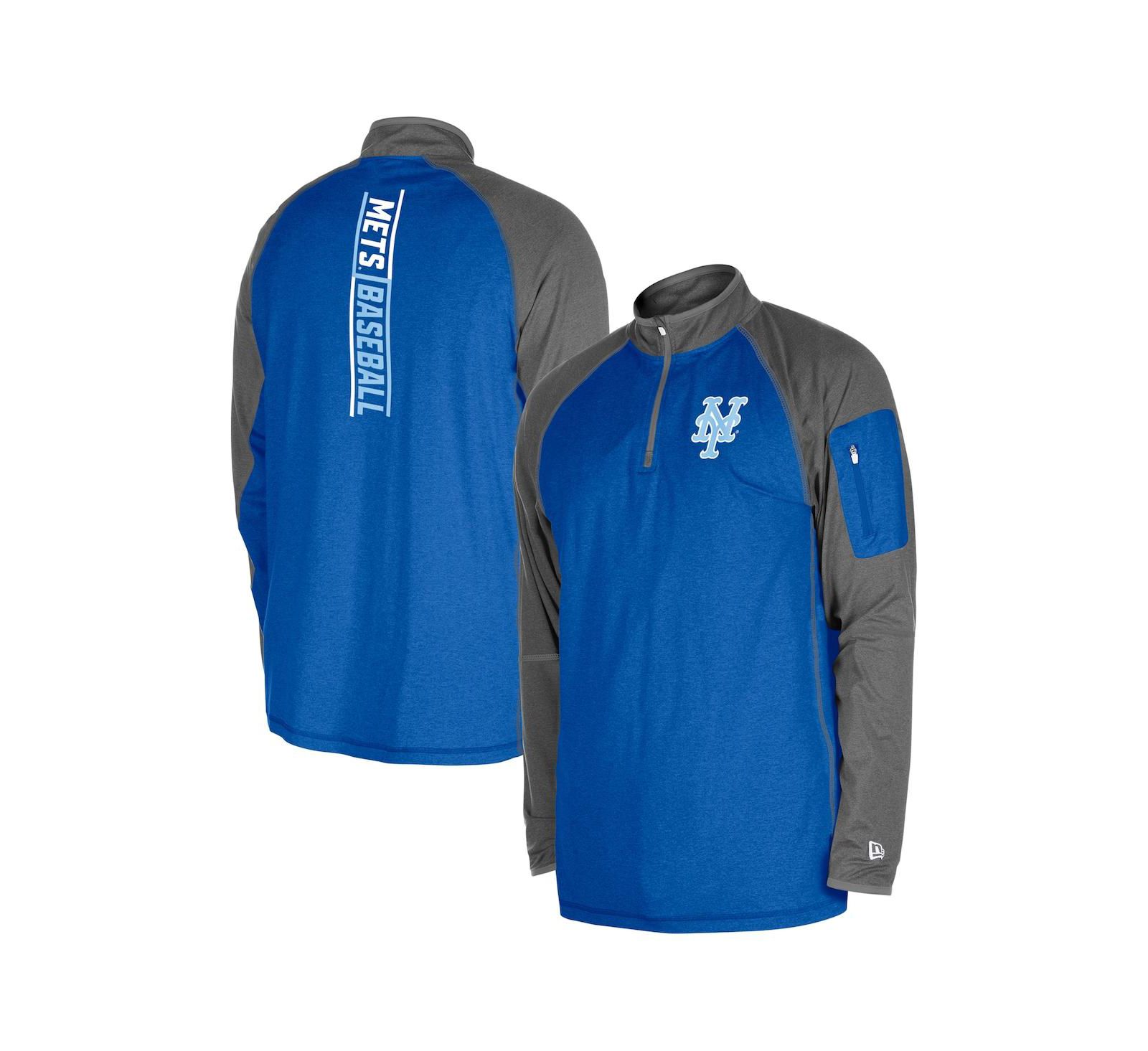 Мужская рагланная кофта New Era Royal New York Mets Father's Day Raglan Quarter-Zip Top