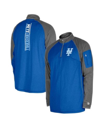 New Era Men's Royal New York Mets Father's Day Raglan Quarter-Zip Top