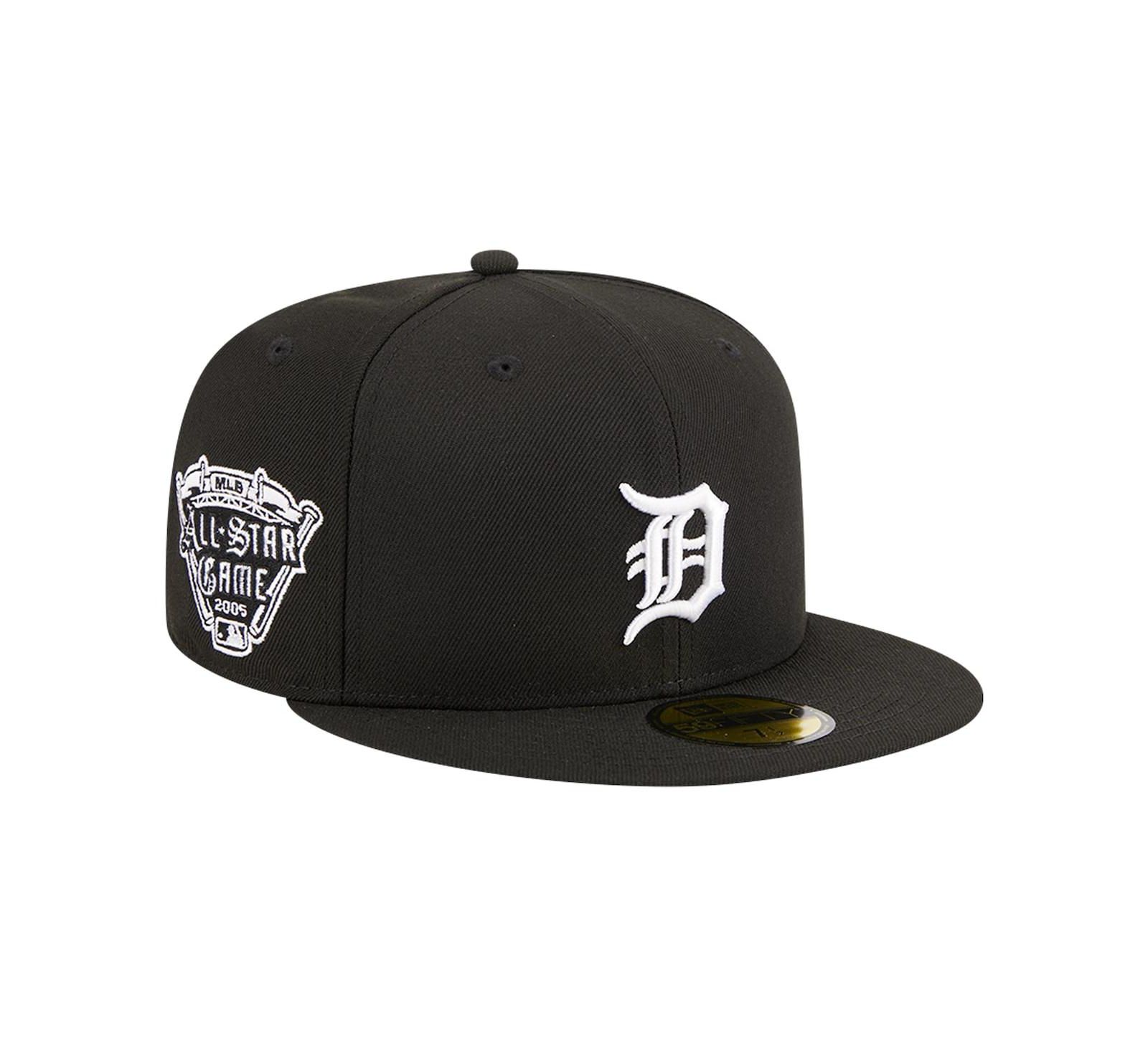 New Era Men's Black Detroit Tigers Logo 59FIFTY Fitted Hat