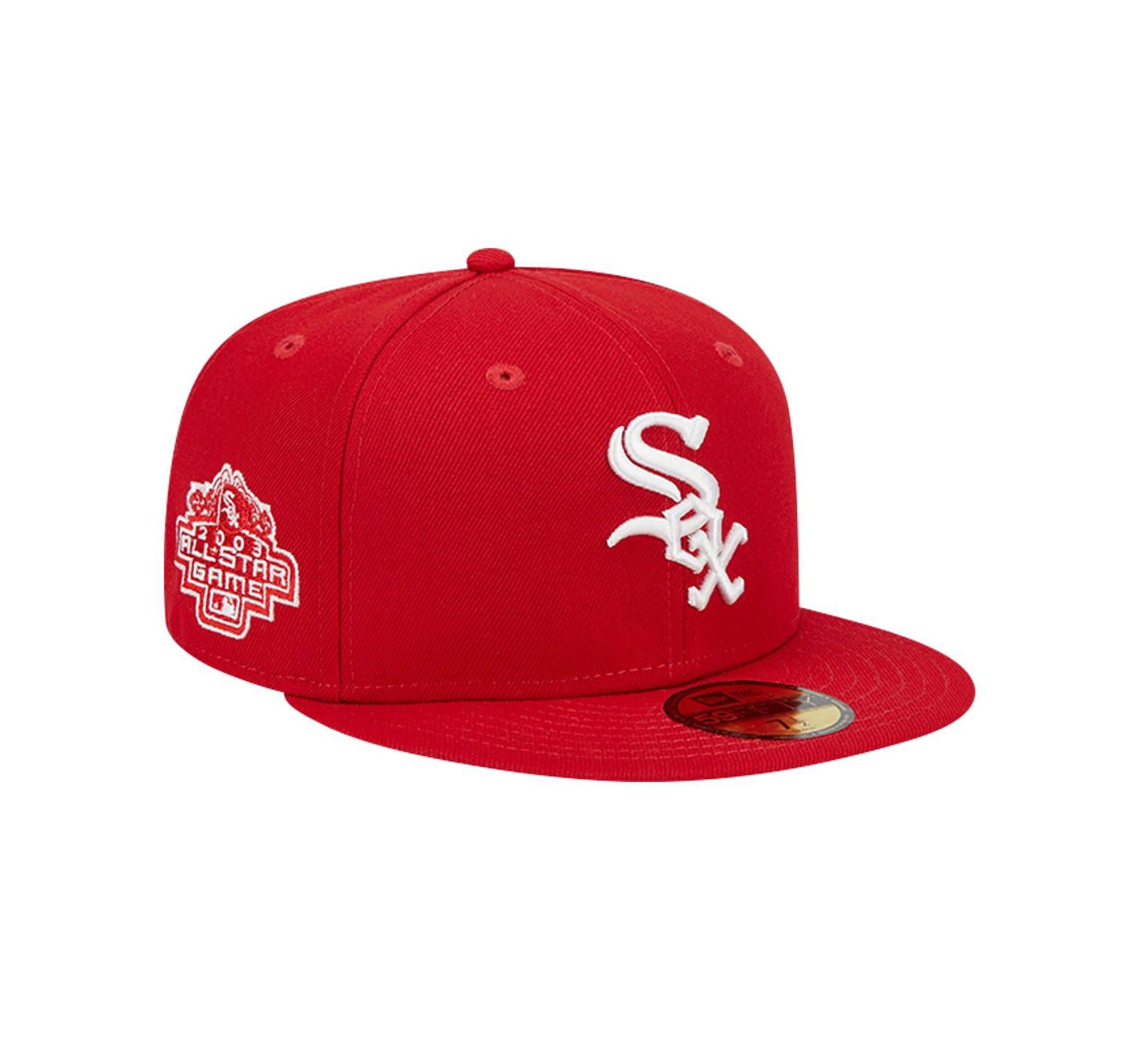 New Era Men's Red Chicago White Sox Logo 59FIFTY Fitted Hat