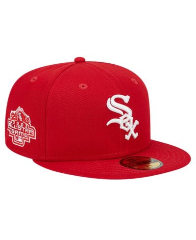 New Era Men's Red Chicago White Sox Logo 59FIFTY Fitted Hat