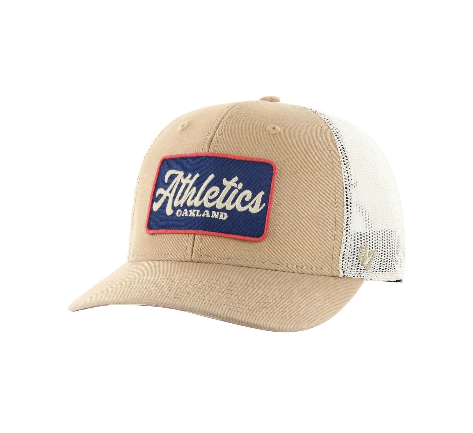 Мужская кепка '47 Brand Khaki Oakland Athletics Glory Daze Trucker Adjustable